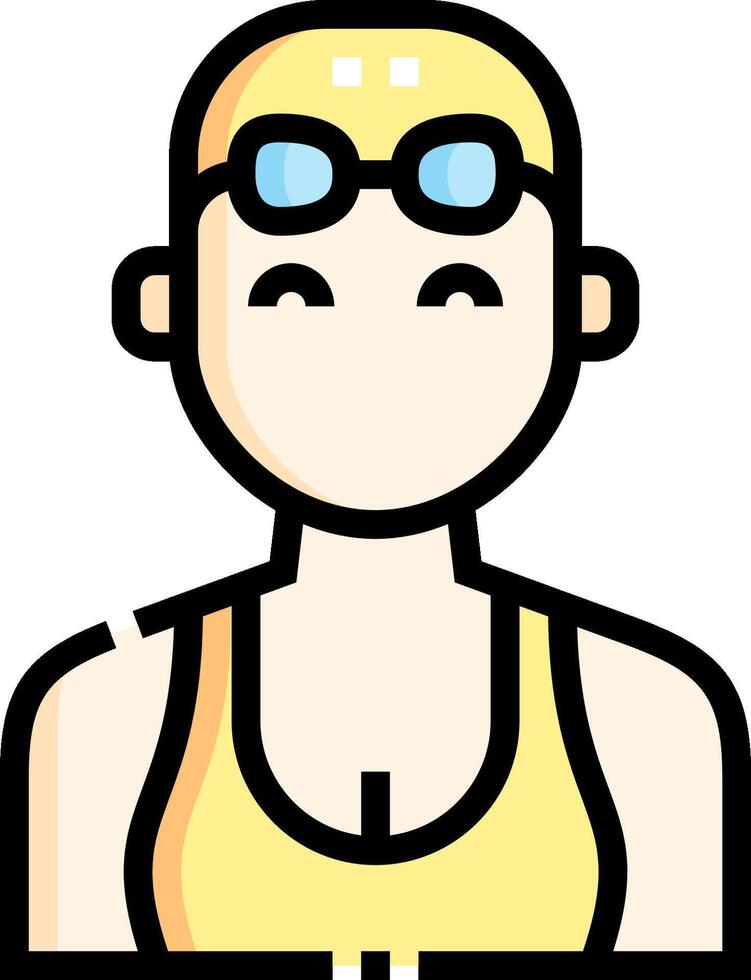 A cartoon woman in a swimsuit vector