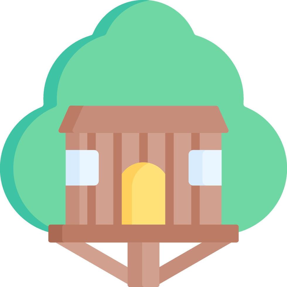 Tree house icon vector