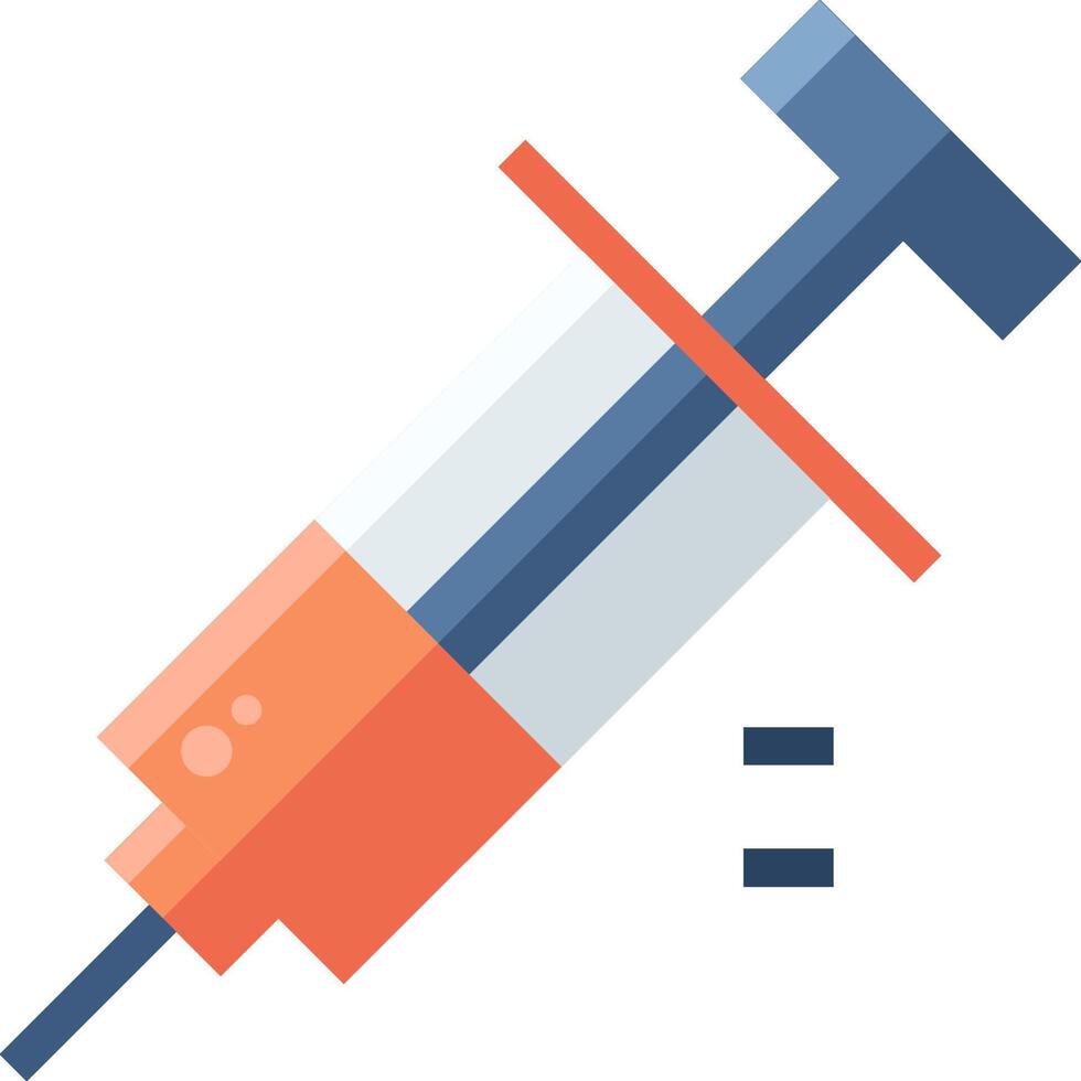 A syringe with a needle and a needle vector