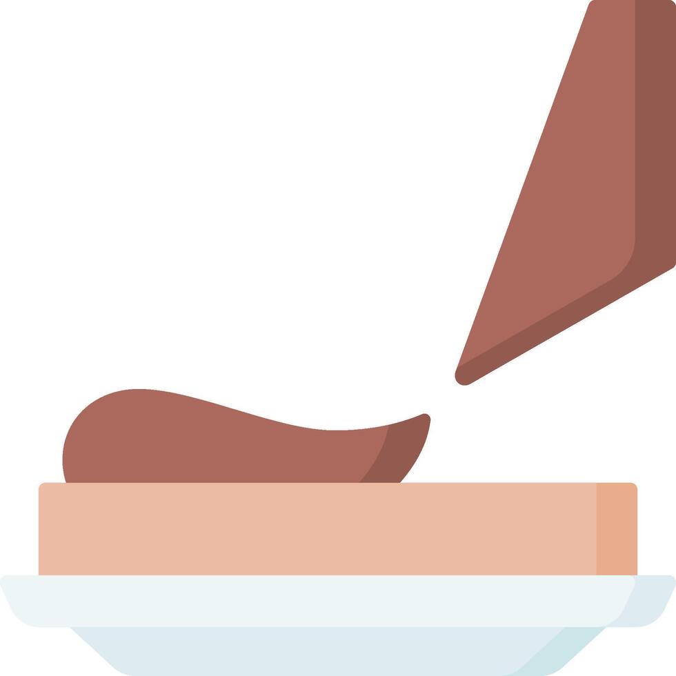 A plate with a piece of meat on it vector