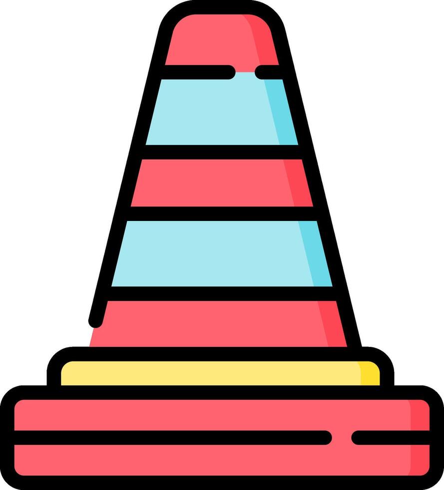 A traffic cone icon on a white background vector