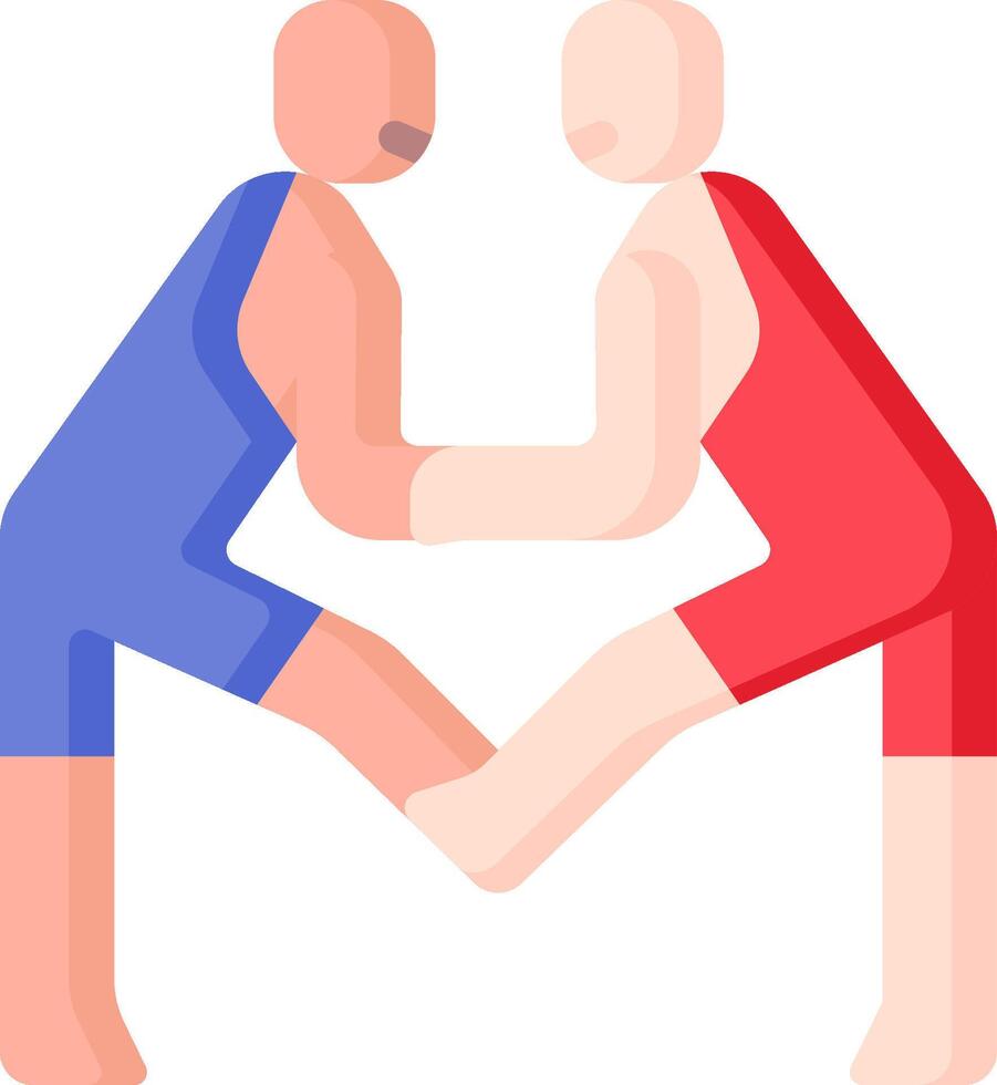 Two men wrestling on a white background vector