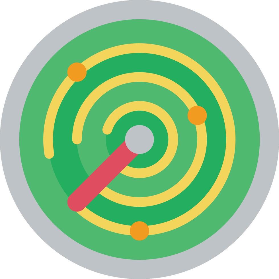A green circular button with a red arrow vector