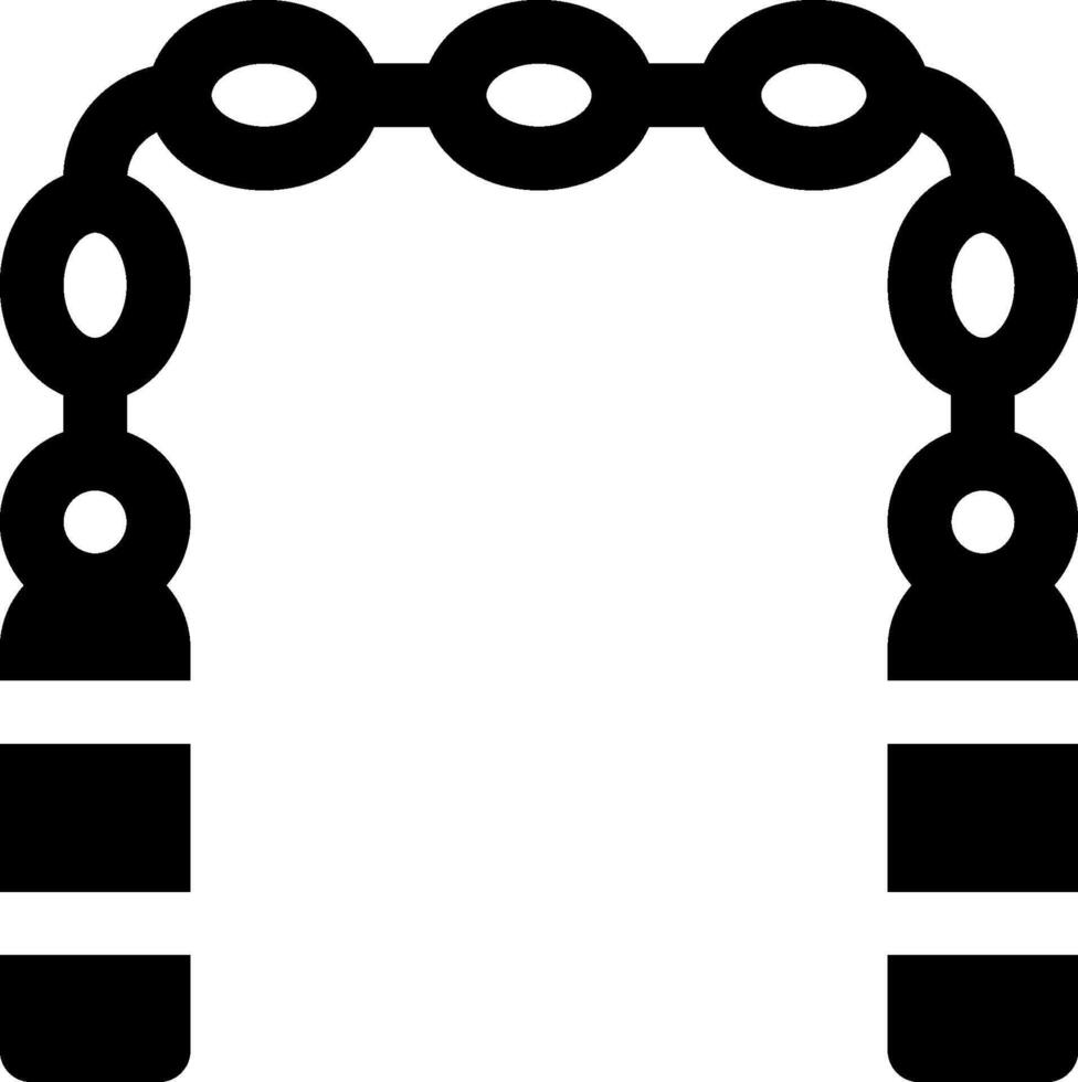 A black and white image of a chain link vector