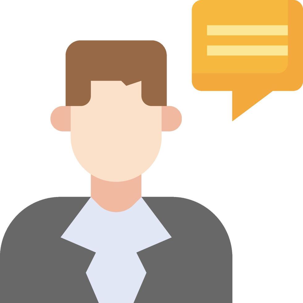 Man with speech bubble vector