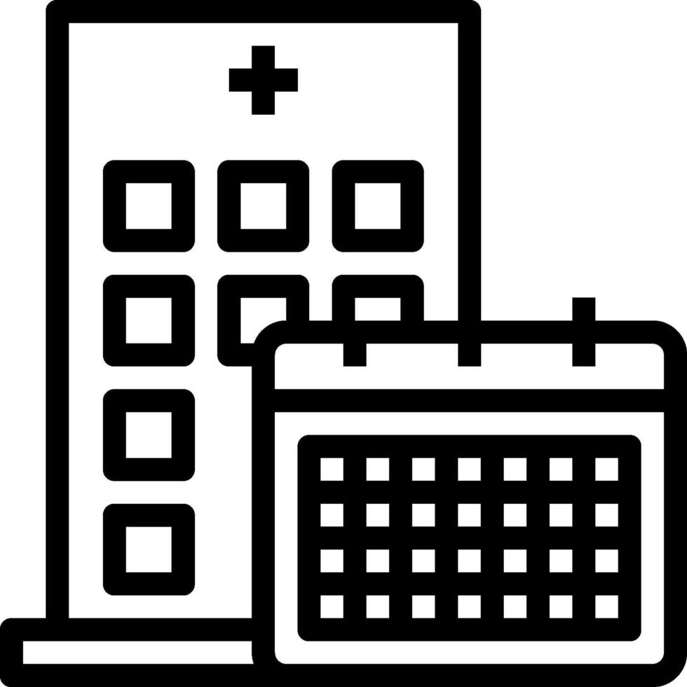 A calendar and a building icon vector