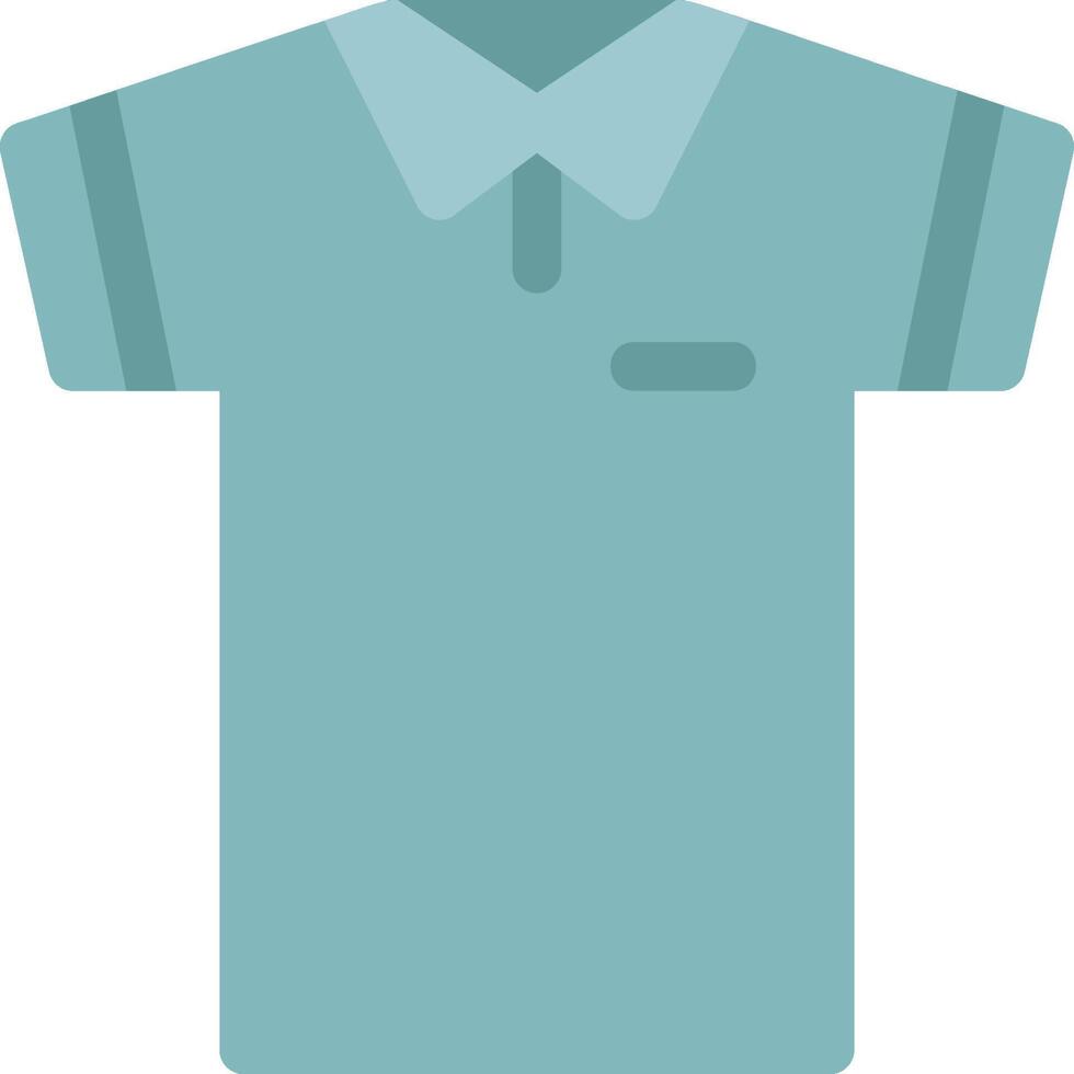 A blue polo shirt with a pocket on the front vector