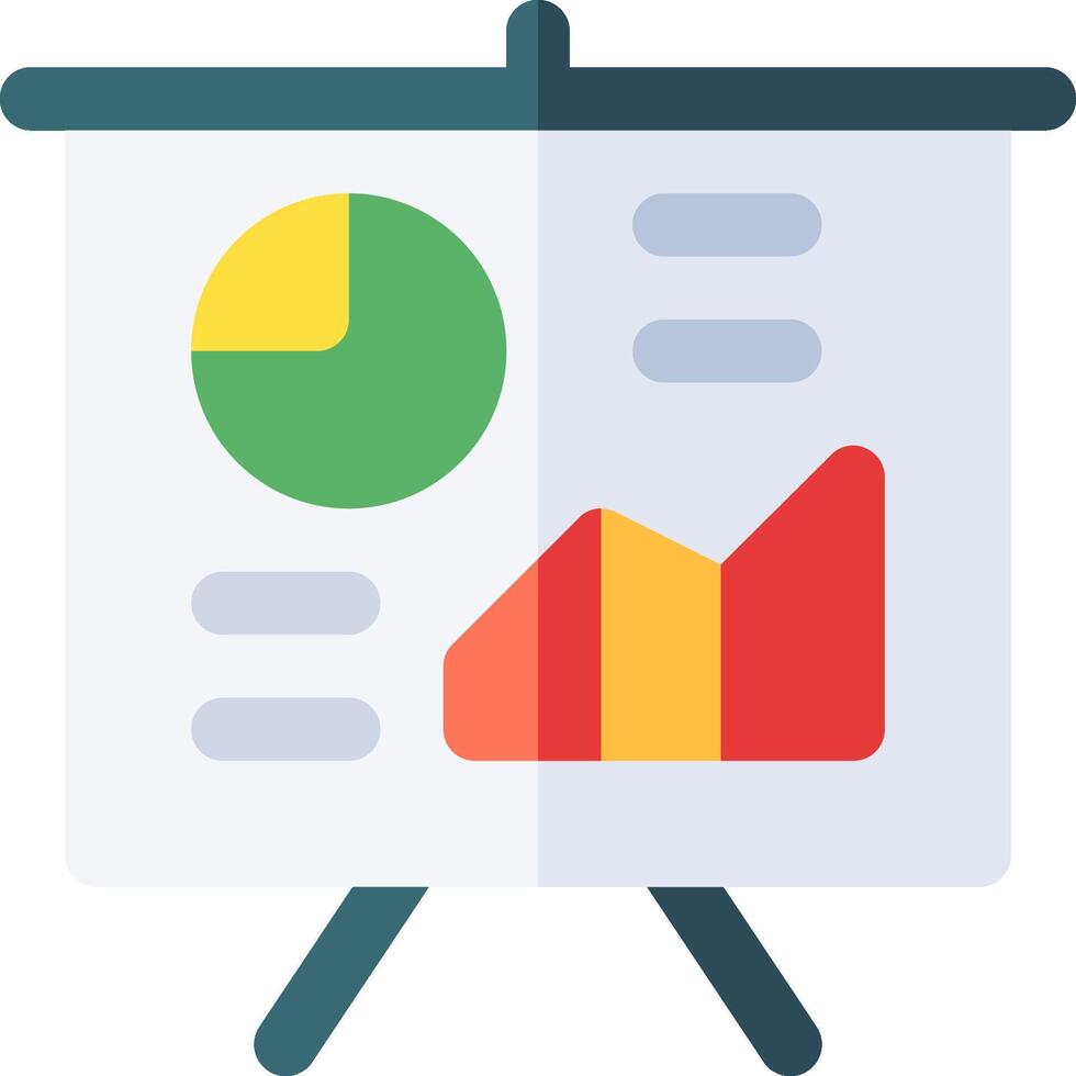 A presentation board with graphs and charts vector