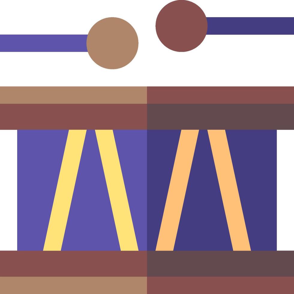 A drum with two sticks and a stick vector