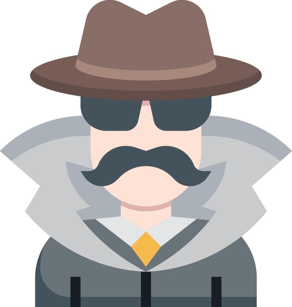 A man with a mustache and hat vector