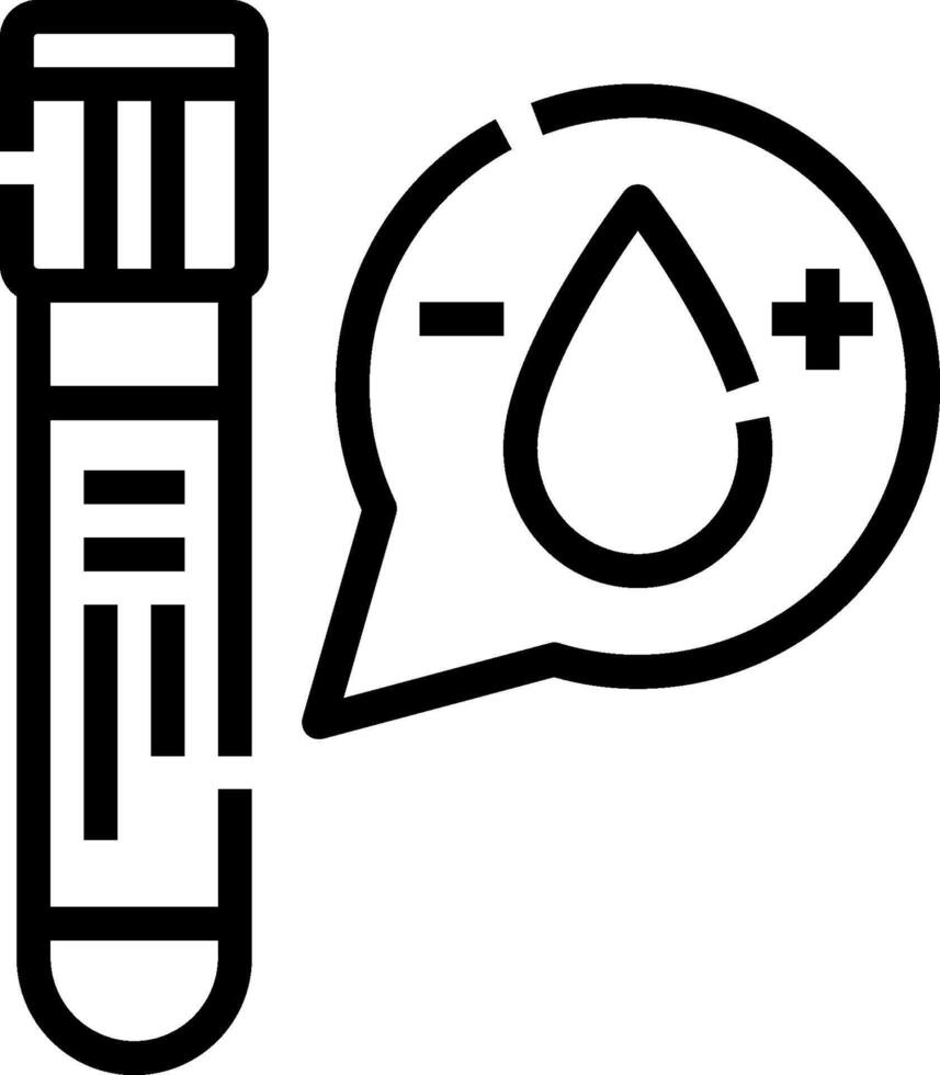 A black and white image of a test tube and a speech bubble vector
