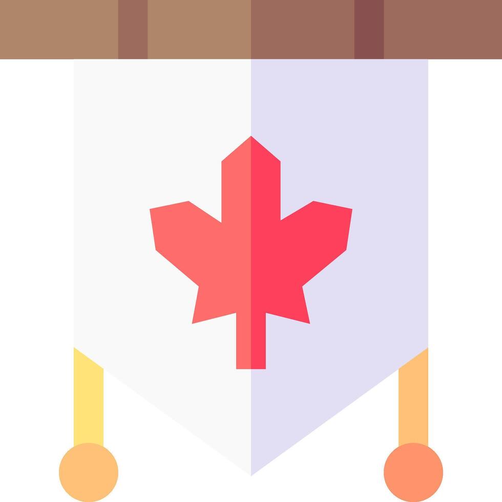 A canadian flag with a maple leaf on it vector