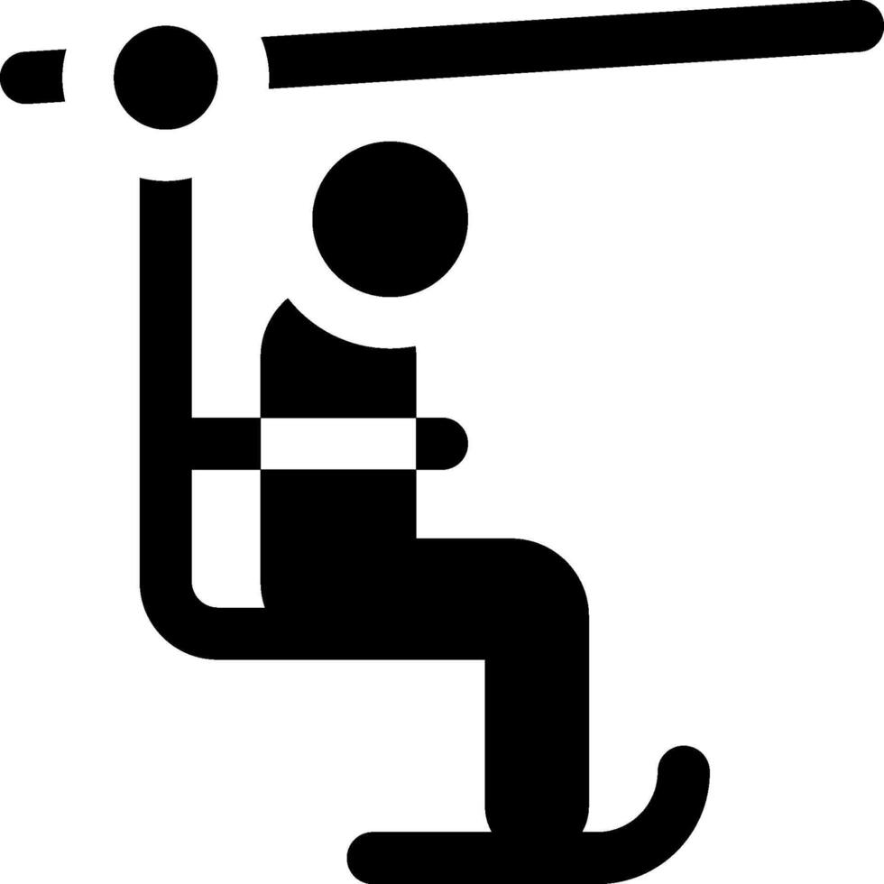 A black and white image of a person sitting on a chair vector