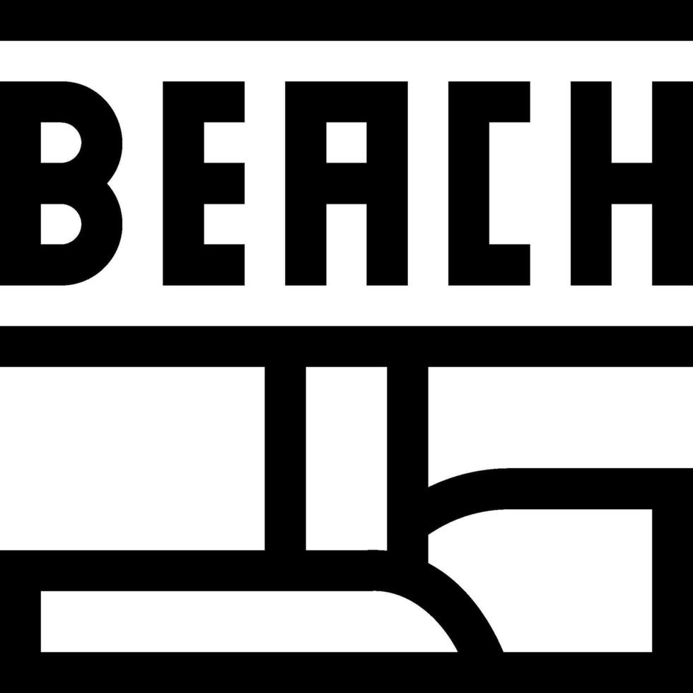 The beach logo is shown in black and white vector