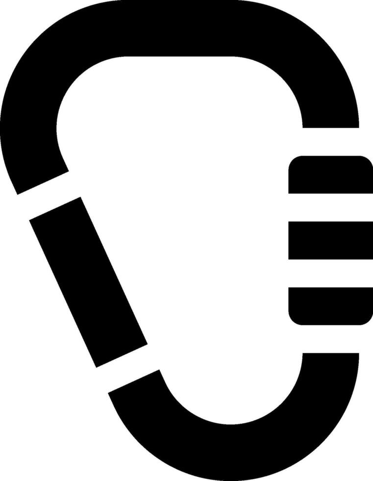 A black and white icon of a carabine vector