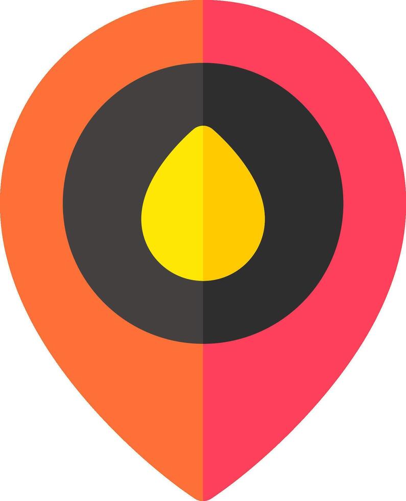 A map marker with an egg in it vector