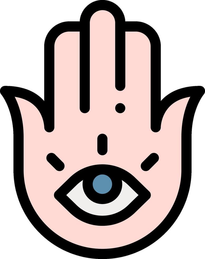 A hamsa hand with an eye on it vector