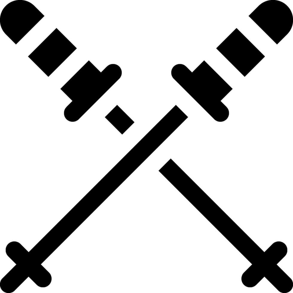Crossed swords icon vector