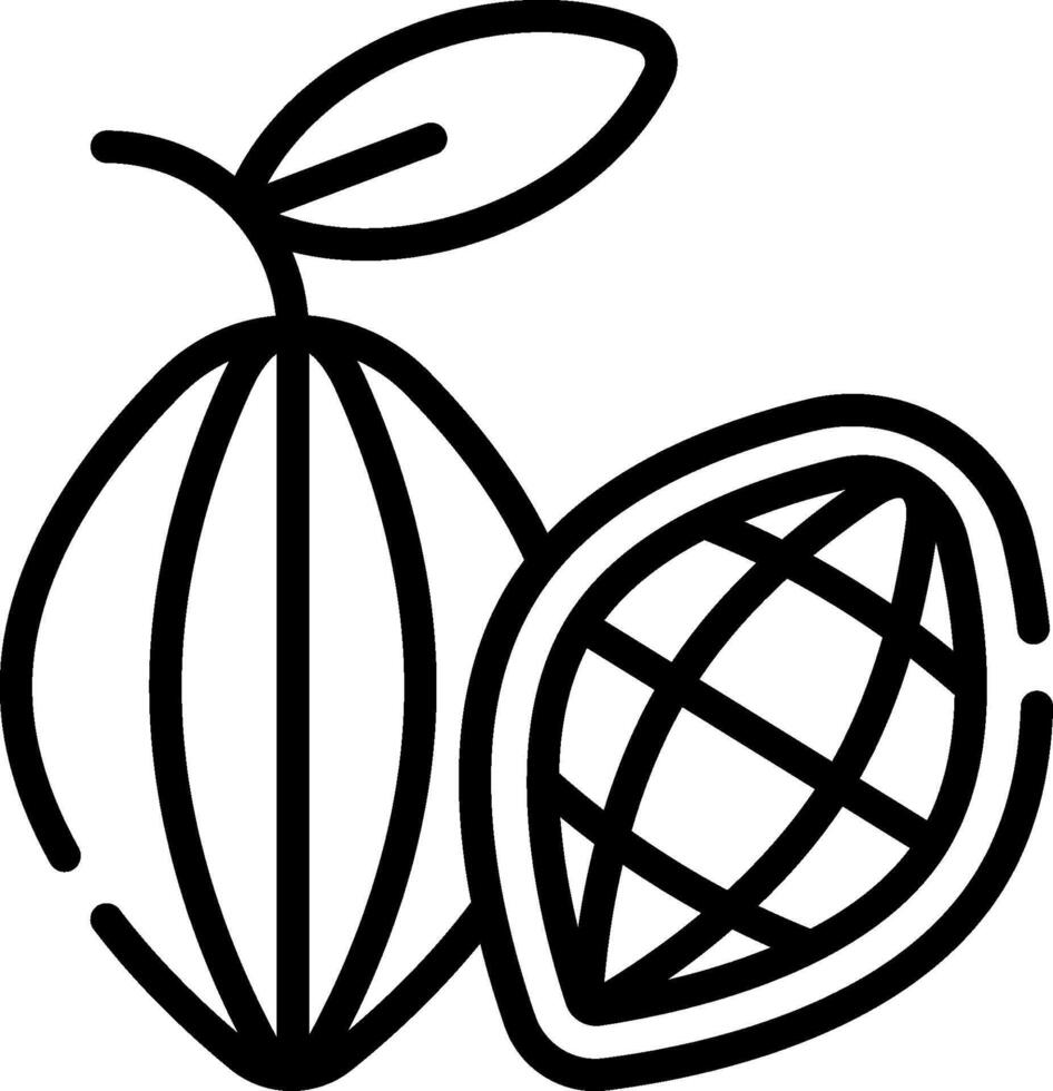 A black and white drawing of a fruit vector
