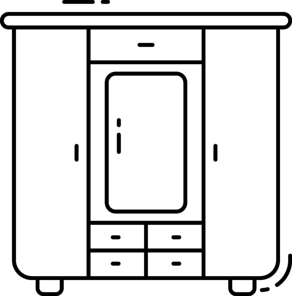 Armoire wardrobe icon vector