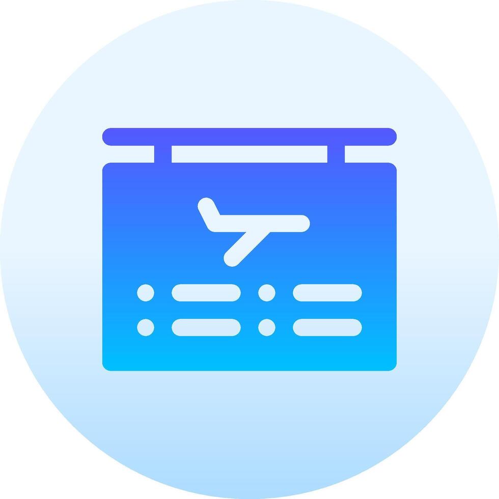 A blue and white icon with a plane on it vector