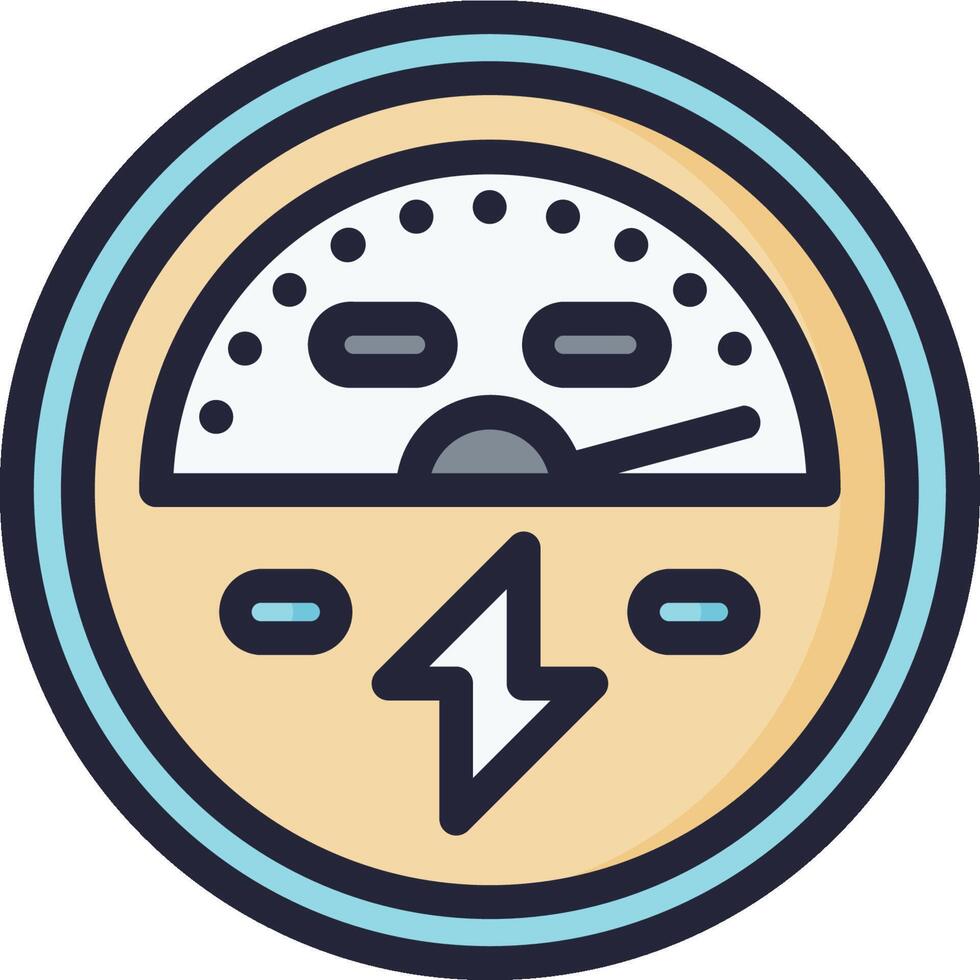 A meter with a lightning bolt on it vector