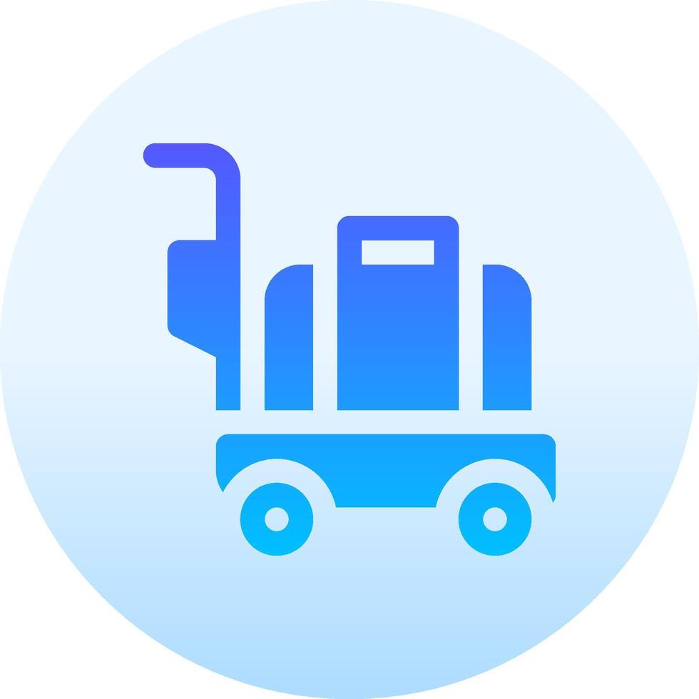 A blue and white icon of a truck vector
