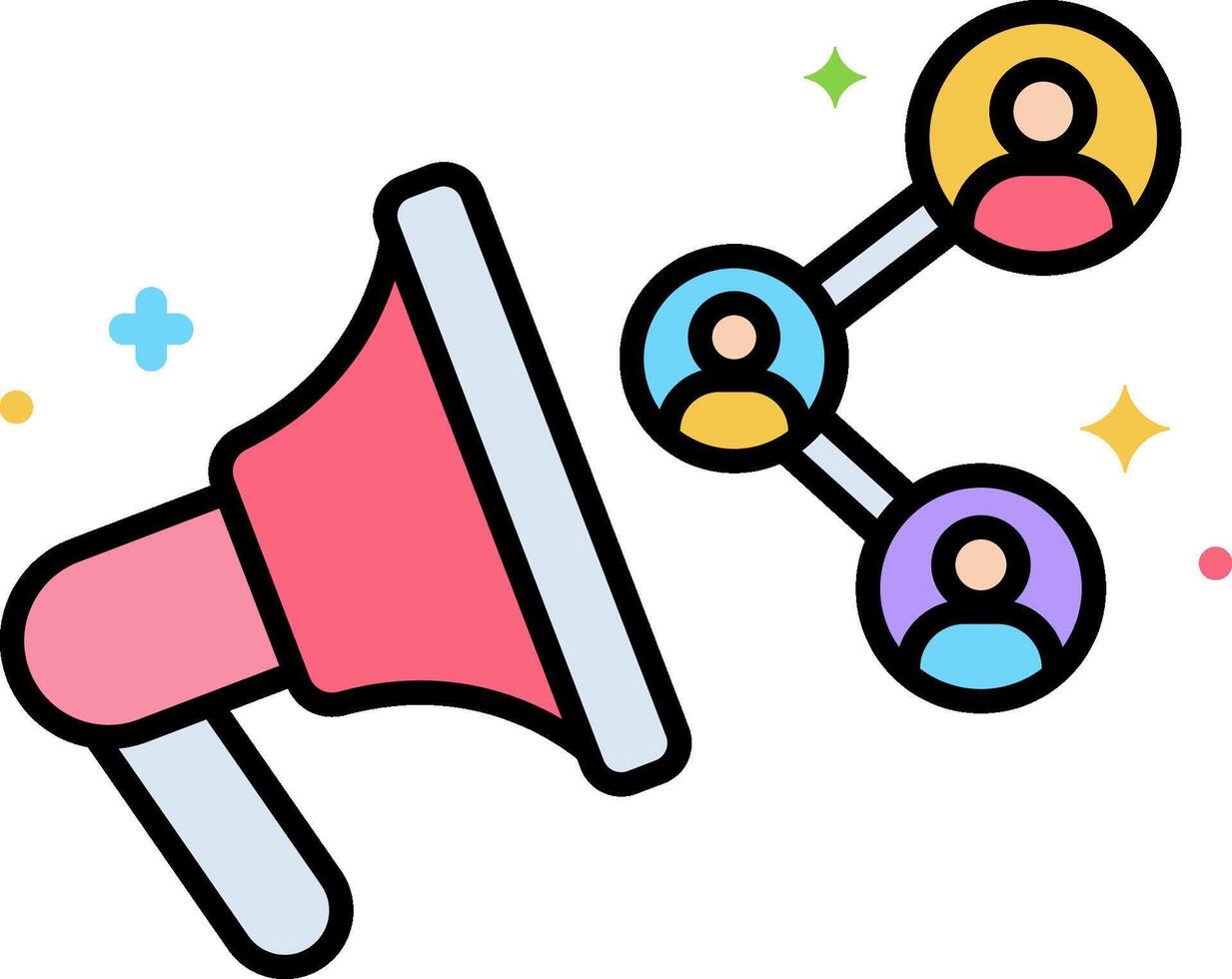 Social media marketing icon vector