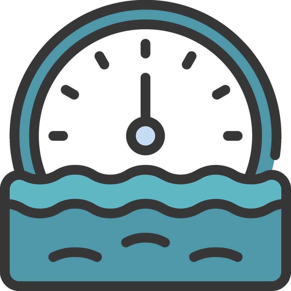 Water level meter icon illustration vector
