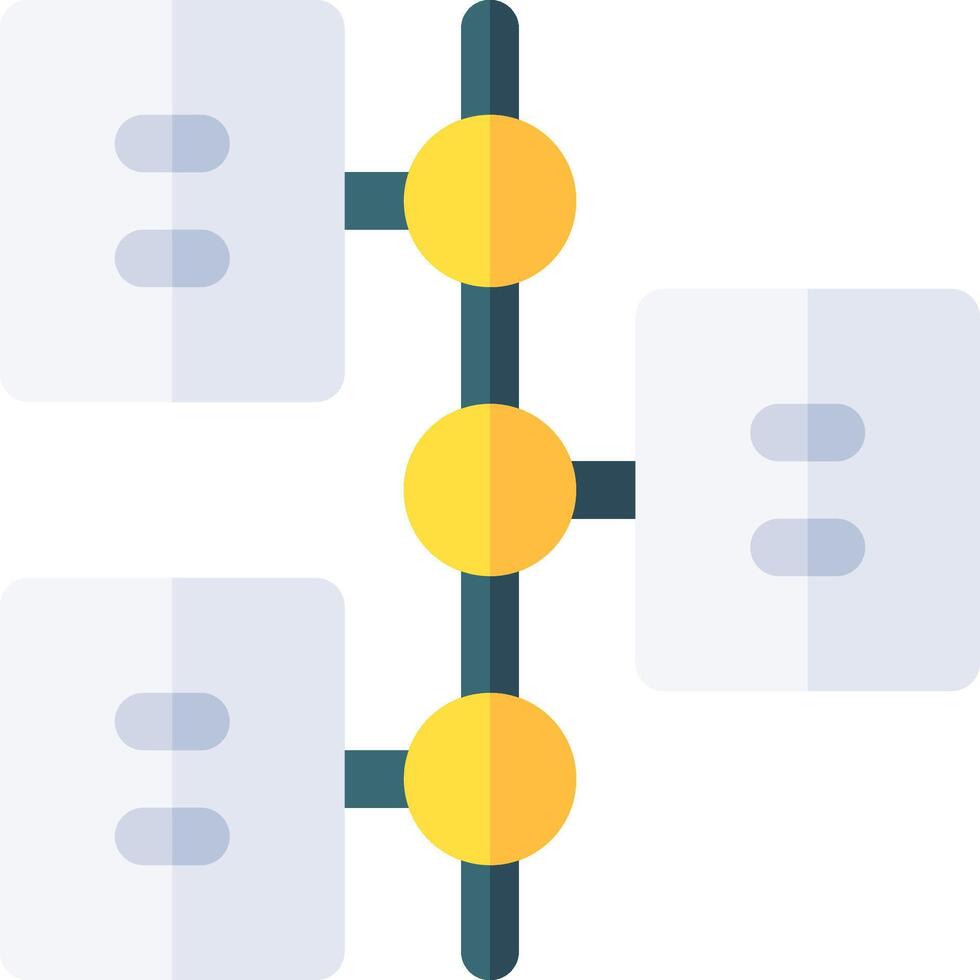 A yellow and green line with two yellow dots vector