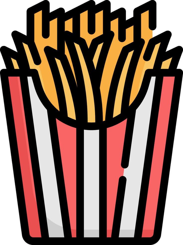 French fries icon on white background vector