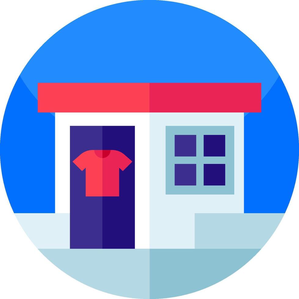 A house with a red shirt hanging on the door vector