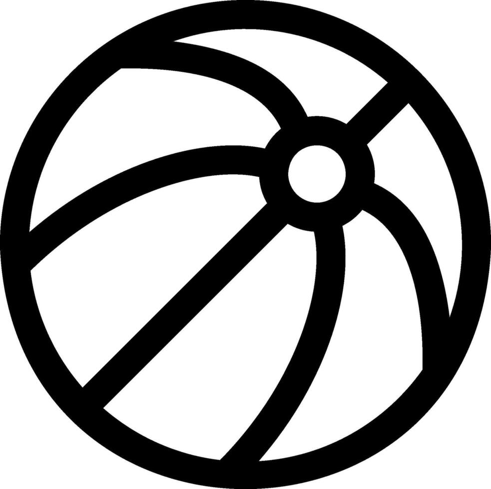 A black and white drawing of a basketball ball vector