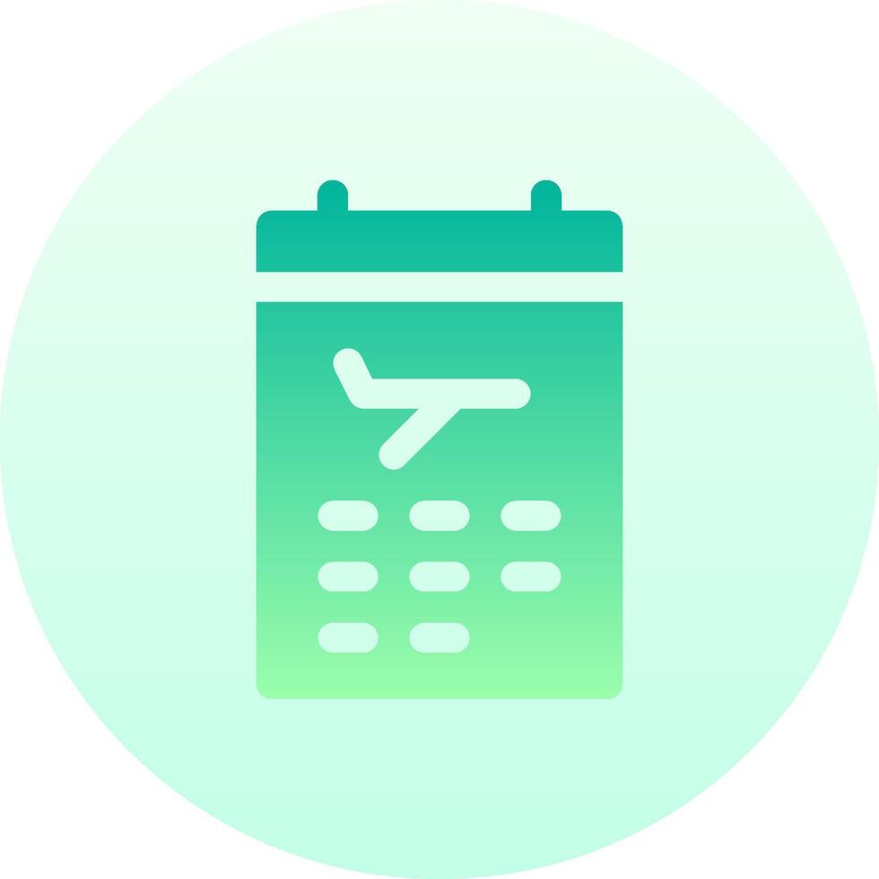 A green and blue calendar icon vector