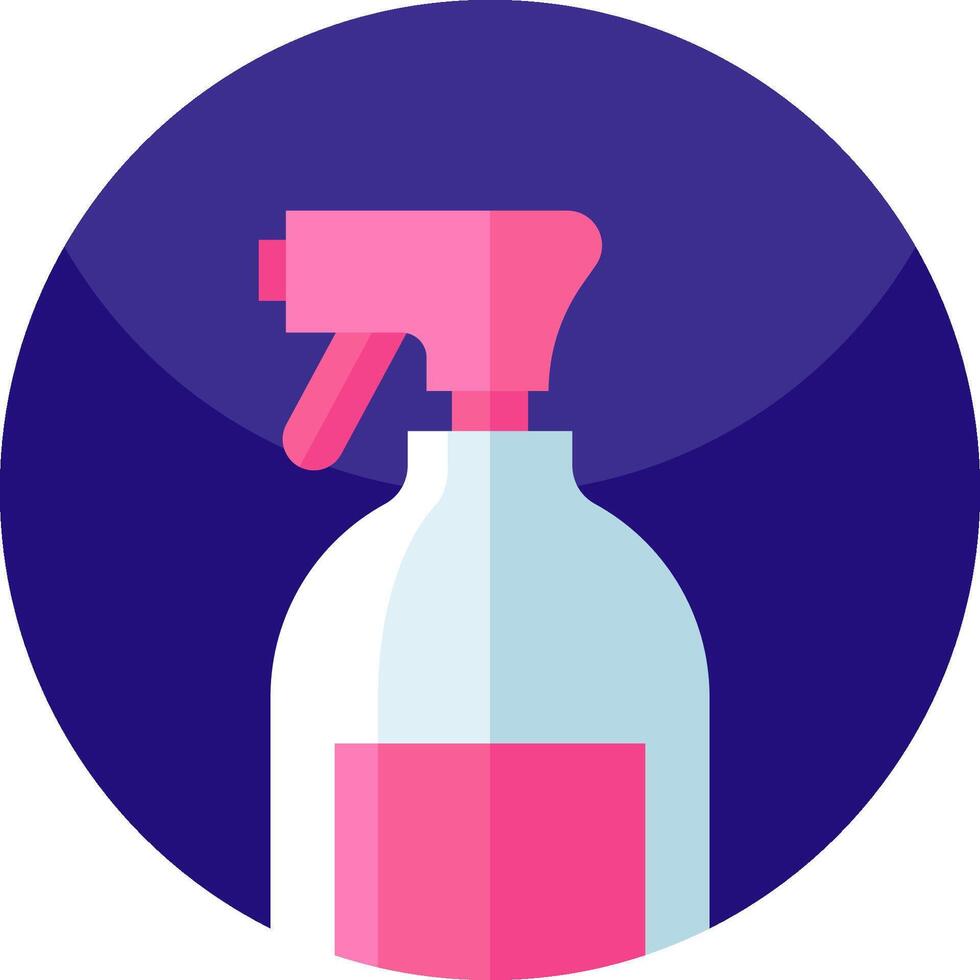 A pink spray bottle with a pink cap on it vector