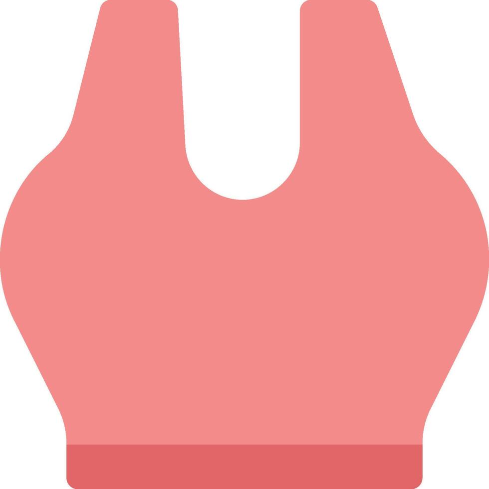 A pink bra top with a small hole in the middle vector