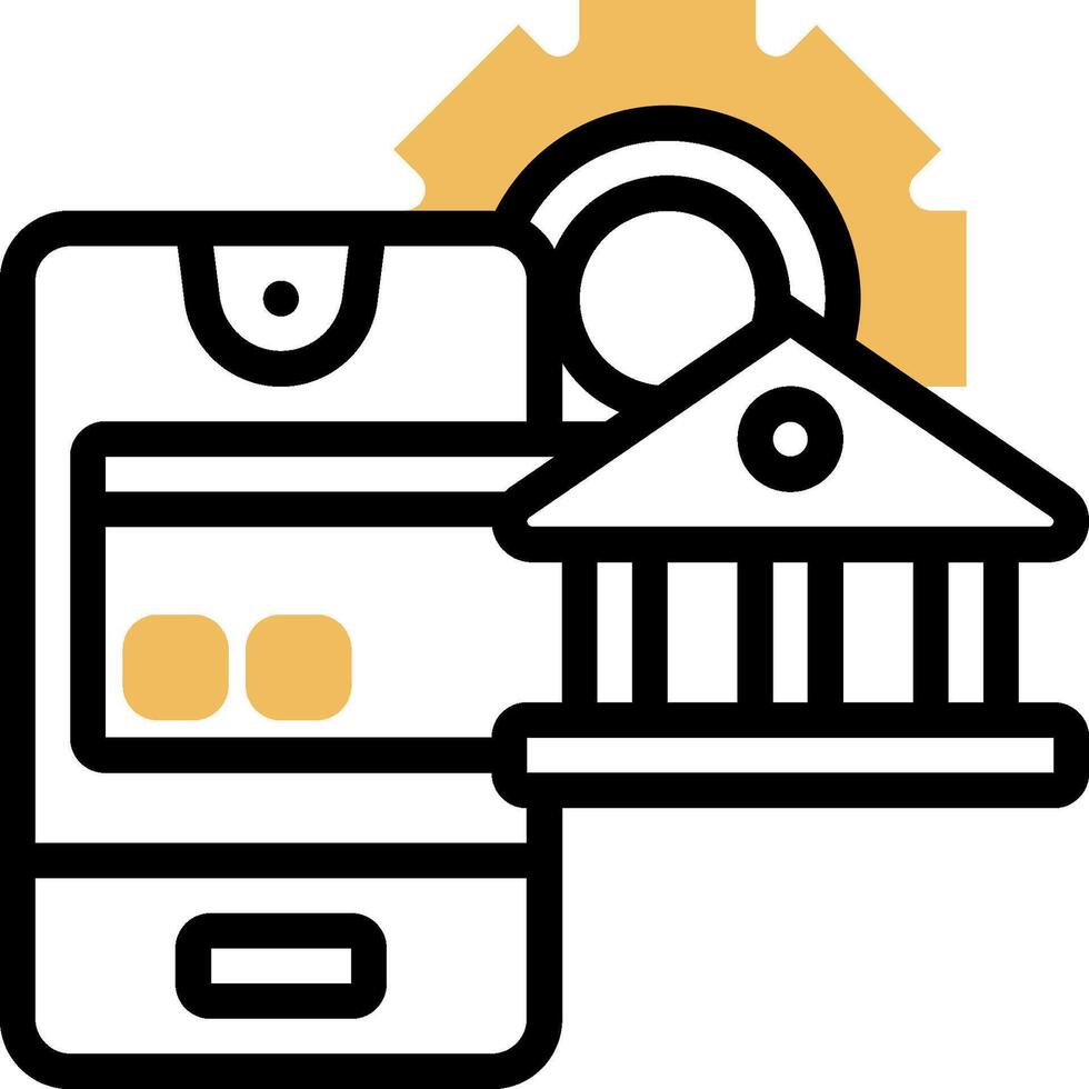 Mobile banking icon vector