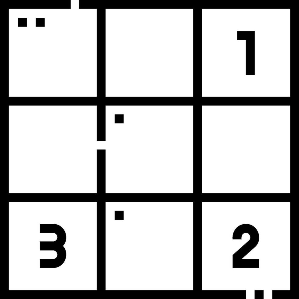 A black and white square with four squares vector