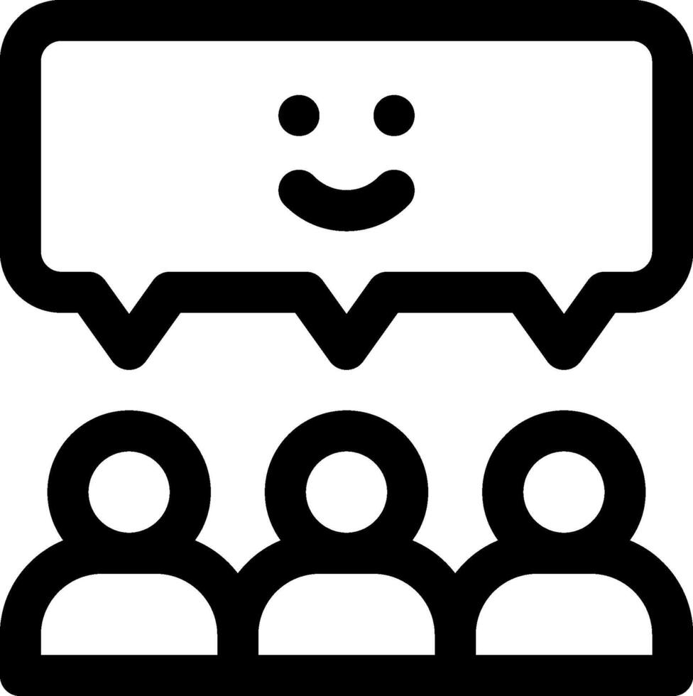 A black and white image of a group of people with a smiley face vector