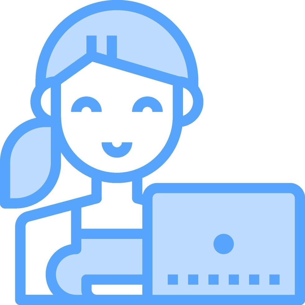 A woman with a laptop and a smile vector