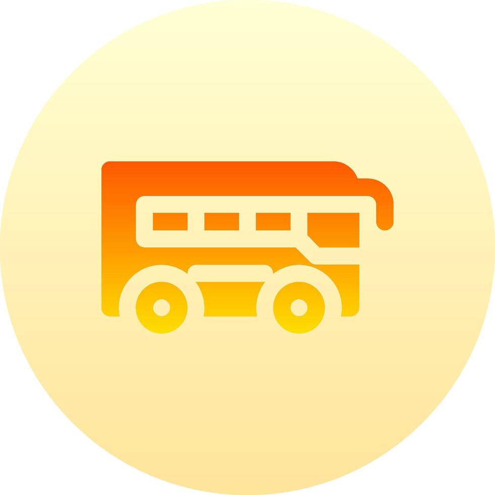 A bus icon in a yellow circle vector