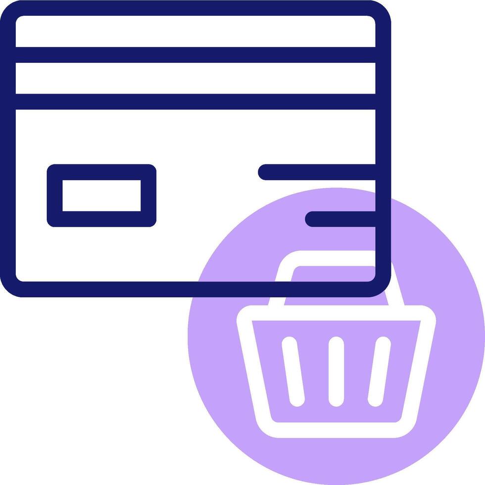 A credit card and a shopping basket icon vector