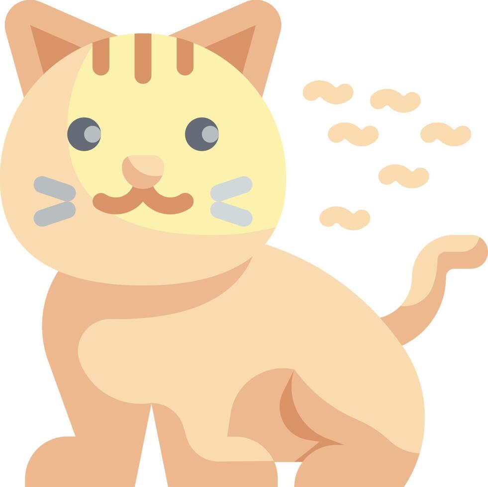 A cartoon cat with a mustache vector