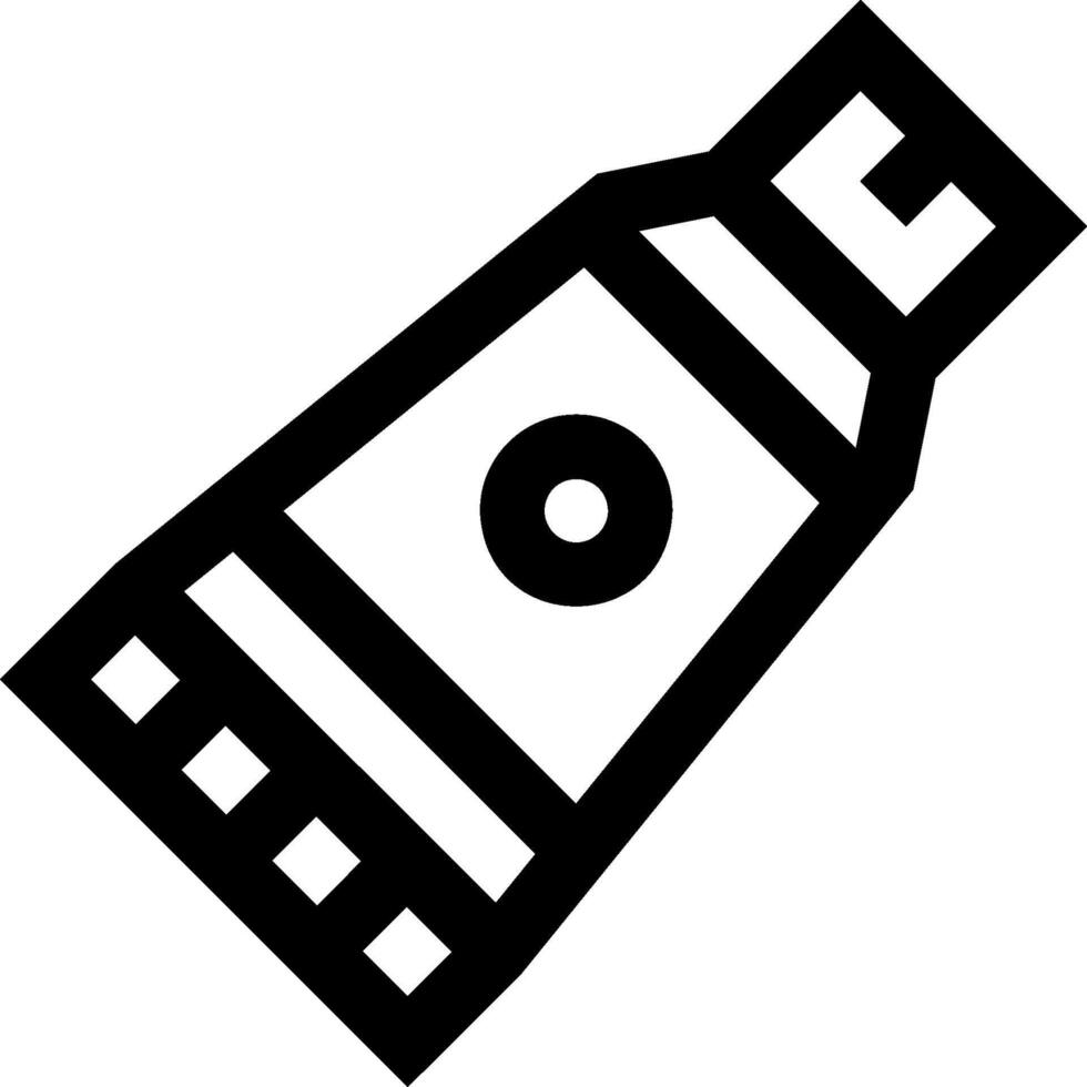 A black and white icon of a pen vector