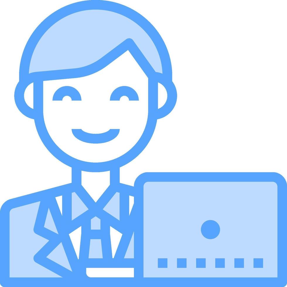 A man in a suit holding a laptop vector