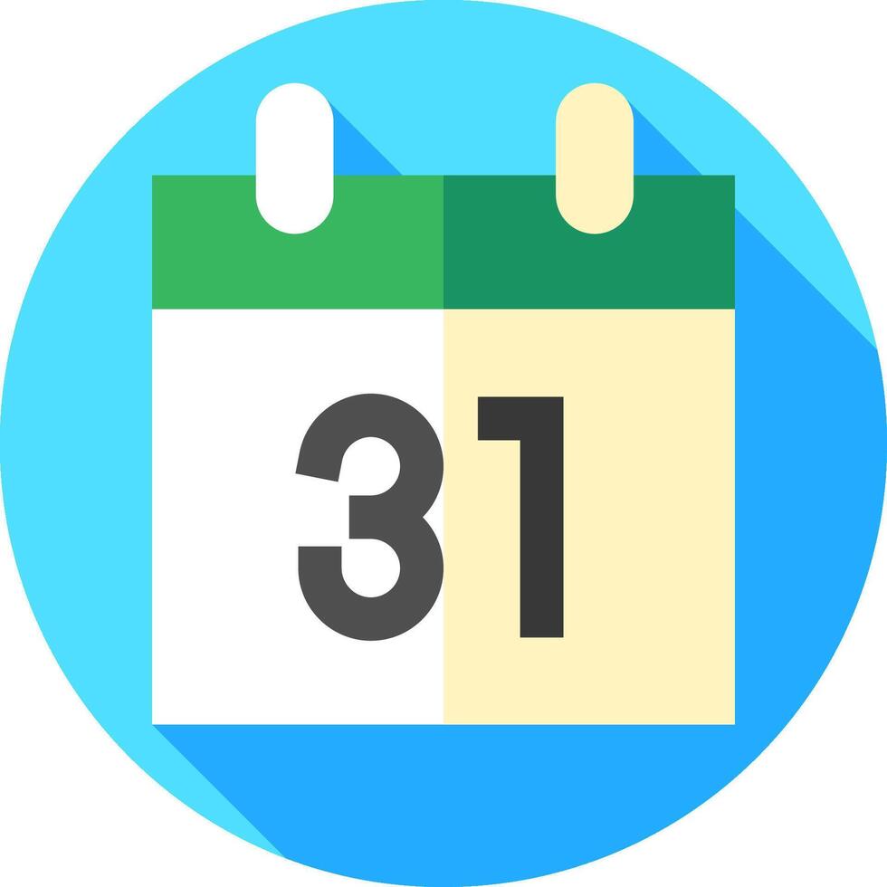 A calendar icon with the date 31 vector