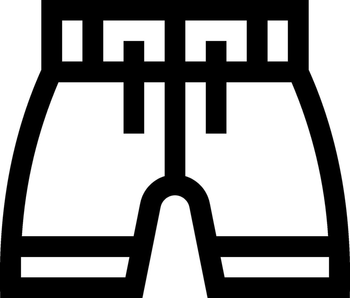 Shorts icon, black and white vector