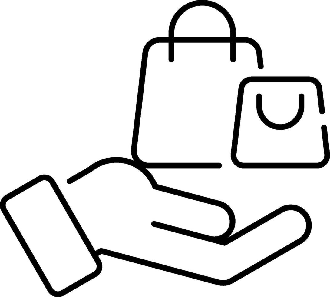 Shopping bag icon vector