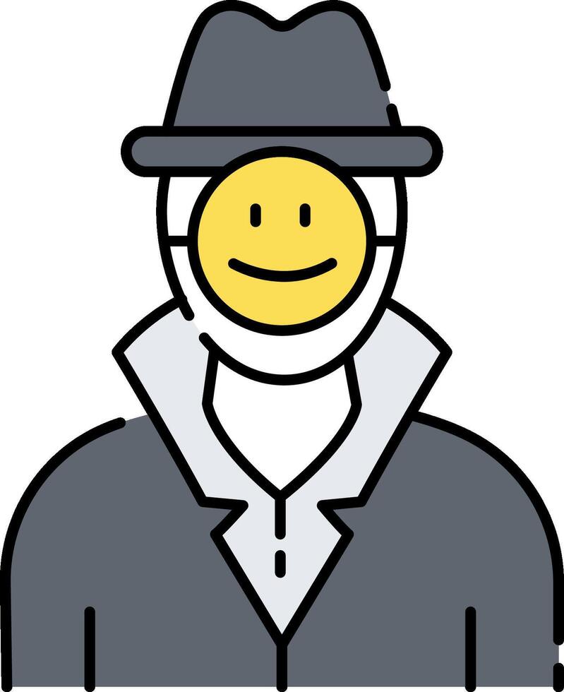A man wearing a hat and a smiley face vector