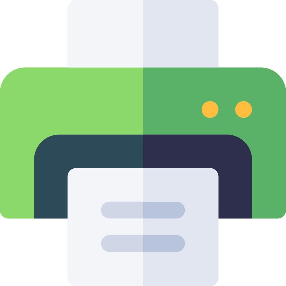 Printer icon with paper and paper vector